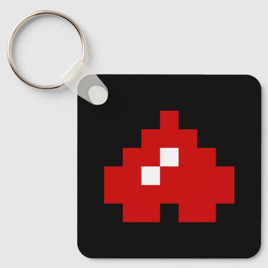 Omhoog 8-bits Pixel Heart Sleutelhanger (Voorkant)