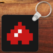 Omhoog 8-bits Pixel Heart Sleutelhanger (Achterkant)