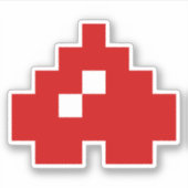 Omhoog 8-bits Pixel Heart Sticker (Voorkant)