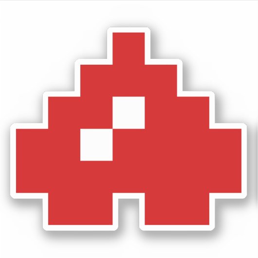 Omhoog 8-bits Pixel Heart Sticker (Voorkant)