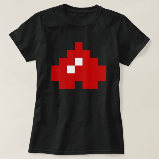 Omhoog 8-bits Pixel Heart T-shirt (Design voorkant)