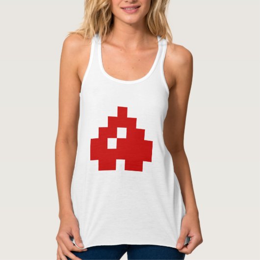 Omhoog 8-bits Pixel Heart Tanktop (Voorkant)