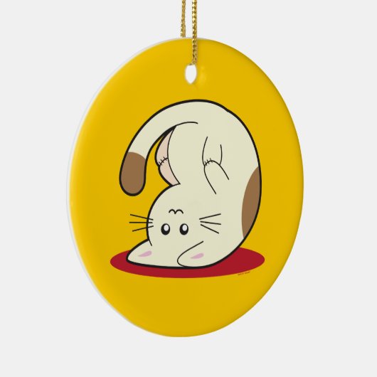 Omhoog Cat Keramisch Ornament (Rechts)