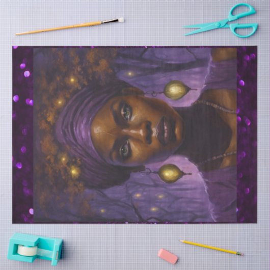 Omhoog Dichtbij Afro-Amerikaanse Bayou Queen Tissuepapier (Craft)