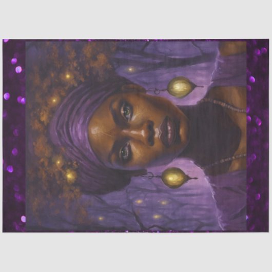 Omhoog Dichtbij Afro-Amerikaanse Bayou Queen Tissuepapier (Voorkant)