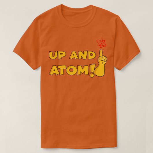 Omhoog en ATOM T-shirt (Design voorkant)