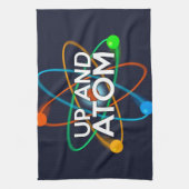 OMHOOG EN ATOM Wetenschap Theedoek (Verticaal)