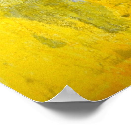 "Omhoog en omlaag" Grijs en Geel Abstract Poster v (Hoek)