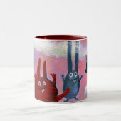 Omhoog en omlaag tweekleurige koffiemok (Center)