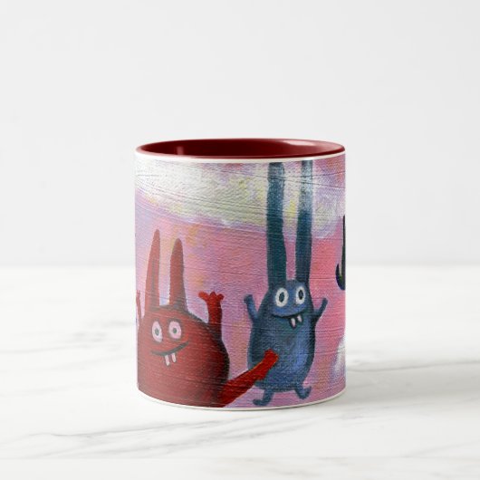 Omhoog en omlaag tweekleurige koffiemok (Center)