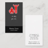 Omhoog en omlaag visitekaartje (Voorkant / Achterkant)