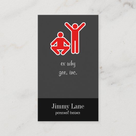 Omhoog en omlaag visitekaartje (Voorkant)