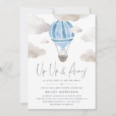 Omhoog en weg | Baby shower heteluchtballon Kaart (Voorkant)