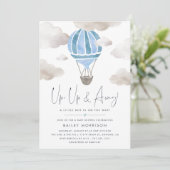 Omhoog en weg | Baby shower heteluchtballon Kaart (Staand voorkant)