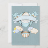 omhoog en weg baby shower UITNODIGING (Achterkant)