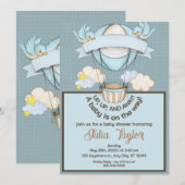 omhoog en weg baby shower UITNODIGING (Voorkant / Achterkant)