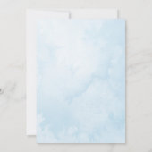 Omhoog en weg! Blauwe heteluchtballon Baby shower Kaart (Achterkant)