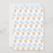 Omhoog en weg Blue Balloon Boy Baby shower Kaart (Achterkant)