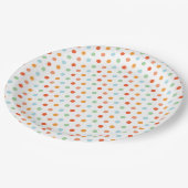 Omhoog en weg coördinerend puntpatroon papieren bordje (Gekanteld)