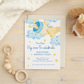 Omhoog en weg Geel Vliegtuig Verjaardagsjongen Kaart