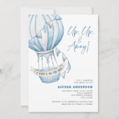 Omhoog en weg Hete Luchtballon Baby shower Kaart (Voorkant)