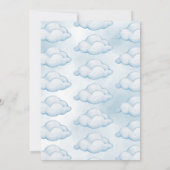 Omhoog en weg Hete Luchtballon Baby shower Kaart (Achterkant)