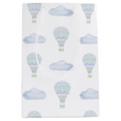 Omhoog en weg Hete Luchtballon Baby shower Medium Cadeauzakje (Voorkant)