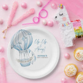 Omhoog en weg Hete Luchtballon Baby shower Papieren Bordje (Feest)