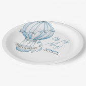 Omhoog en weg Hete Luchtballon Baby shower Papieren Bordje (Gekanteld)