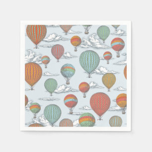 Omhoog en weg  Hete Luchtballon Servet