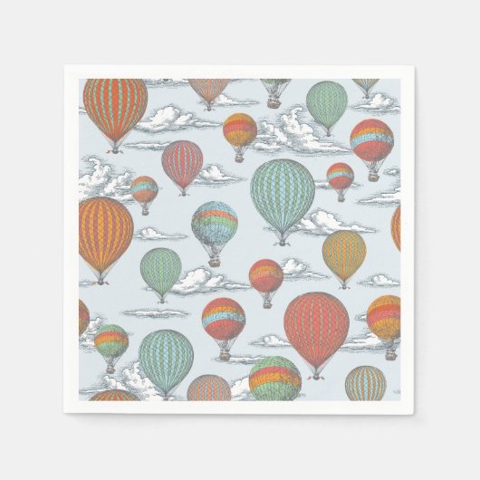 Omhoog en weg  Hete Luchtballon Servet (Voorkant)