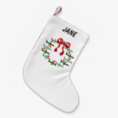 Omhoog en weg krans kous kleine kerstsok (Voorkant (Hangend))