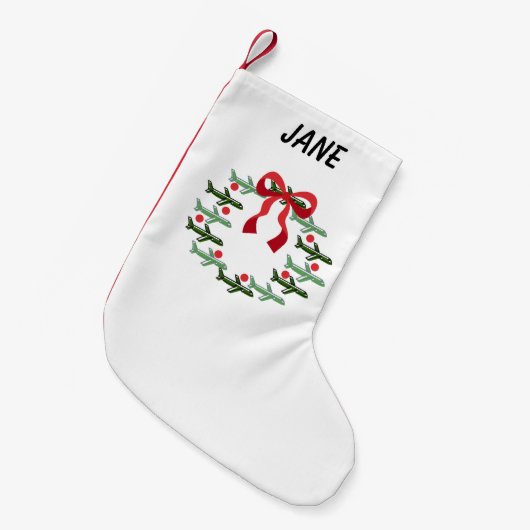 Omhoog en weg krans kous kleine kerstsok (Voorkant (Hangend))