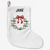 Omhoog en weg krans kous kleine kerstsok (Voorkant)