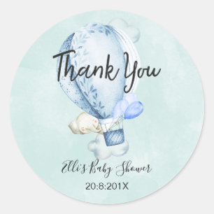 Omhoog en weg Olifant Baby shower Sticker