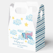 Omhoog en weg Paarse Blauwe Vliegtuiggunst Doos Bedankdoosjes (Geopend)