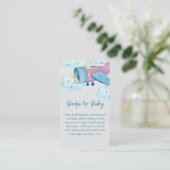 Omhoog en weg Paarse Grijze Vliegtuigboeken voor B Informatiekaartje (Staand voorkant)