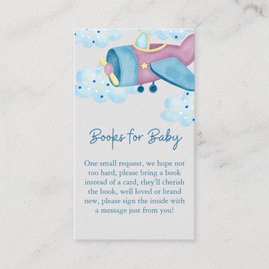 Omhoog en weg Paarse Grijze Vliegtuigboeken voor B Informatiekaartje (Voorkant)