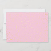 Omhoog en weg Roze Bloemenballon Baby shower Bedankkaart (Achterkant)