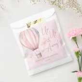 Omhoog en weg! Roze Hete Luchtballon Baby shower Bedankzakje (Gezegeld)