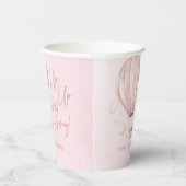 Omhoog en weg! Roze Hete Luchtballon Baby shower Papieren Bekers (Rechts)