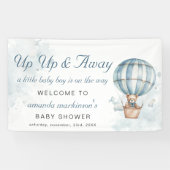 Omhoog en weg! Teddy Bear Baby Douche Welkom Spandoek (Horizontaal)