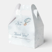 Omhoog en weg! Teddy Bear Balloon Baby shower Bedankdoosjes (Achterkant)