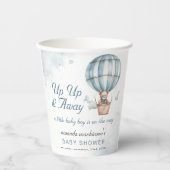Omhoog en weg! Teddy Bear Balloon Baby shower Papieren Bekers (Voorkant)