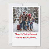 Omhoog en weg voor Kerstmis Kaart (Achterkant)