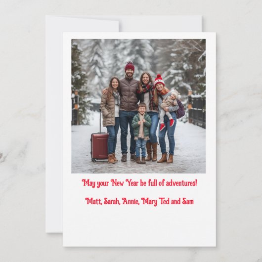 Omhoog en weg voor Kerstmis Kaart (Achterkant)