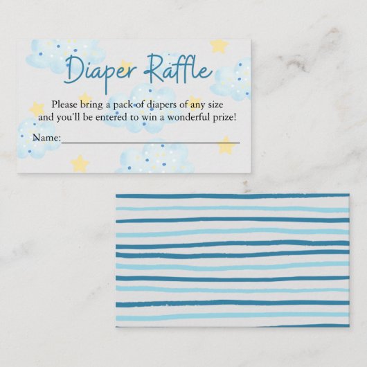 Omhoog en weg Wolken en Sterren Luierloof Informatiekaartje (Voorkant / Achterkant)