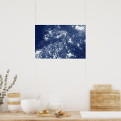 Omhoog in de bomen - Cyanotype-effect Poster (Keuken)