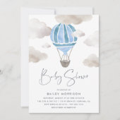 Omhoog in de lucht | Baby shower heteluchtballon Kaart (Voorkant)