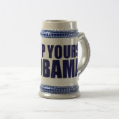 Omhoog je Obama - Gepersonaliseerd Bierpul (Voorkant rechts)